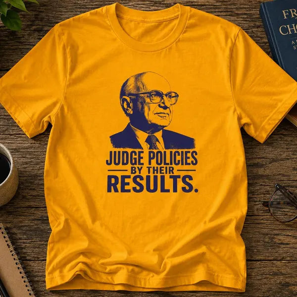 Döm politik efter dess resultat MIlton Freidman – T-shirt