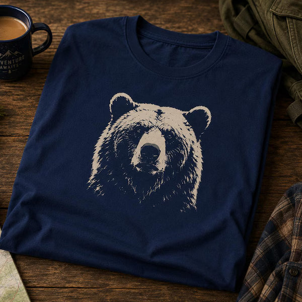 The Bear T-shirt – Presenttips för naturälskare | Björn-t-shirt i etsningsstil