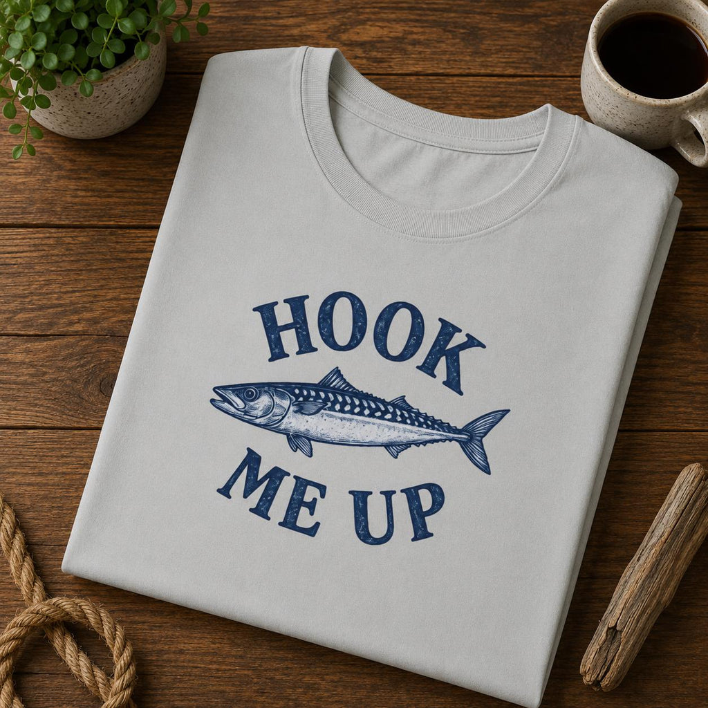 Hook Me Up Makrill Rolig Fiske-T-shirt  Makrill Present till fiskare