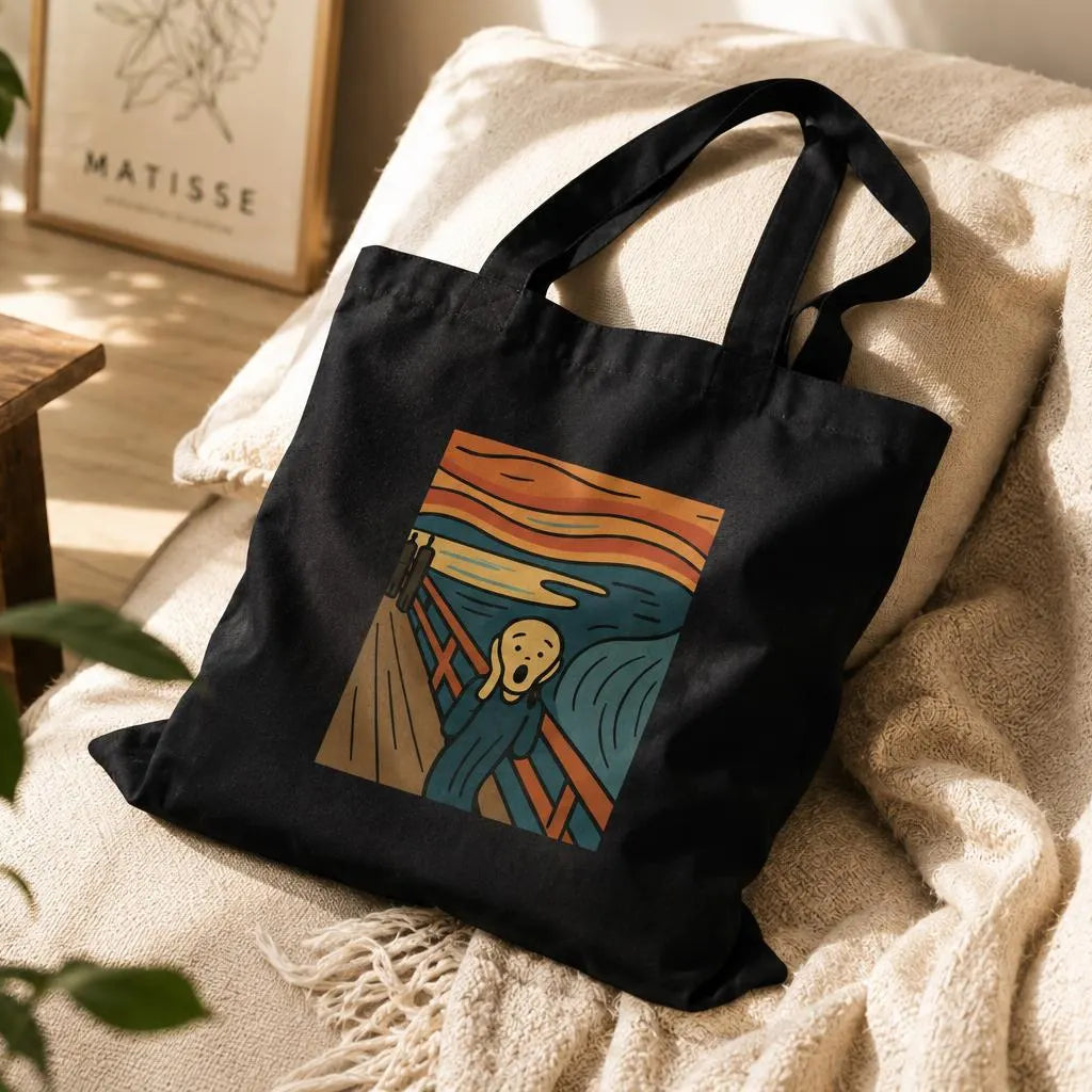 SKRIET The  Scream Tygpåse, Edvard Munch, Kanvas