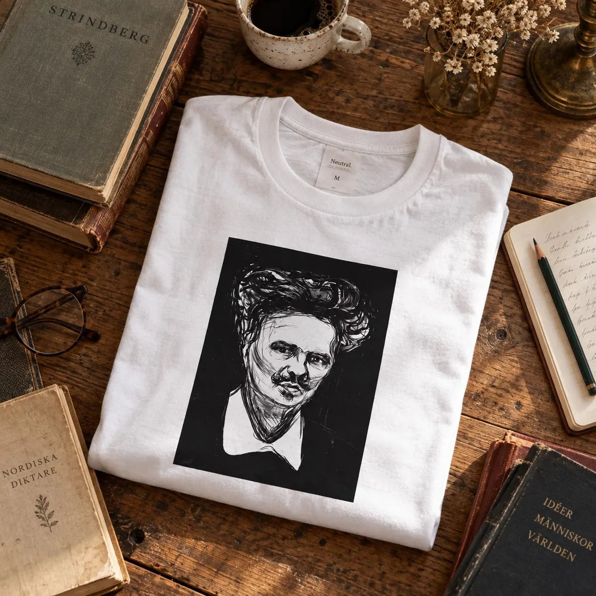 August Strindberg T-shirt, Edvard Munch-porträtt