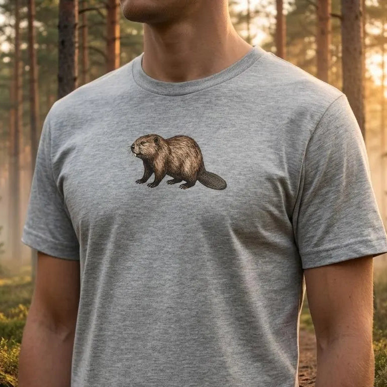 Bäver T-shirt, Skandinavisk djurdesign