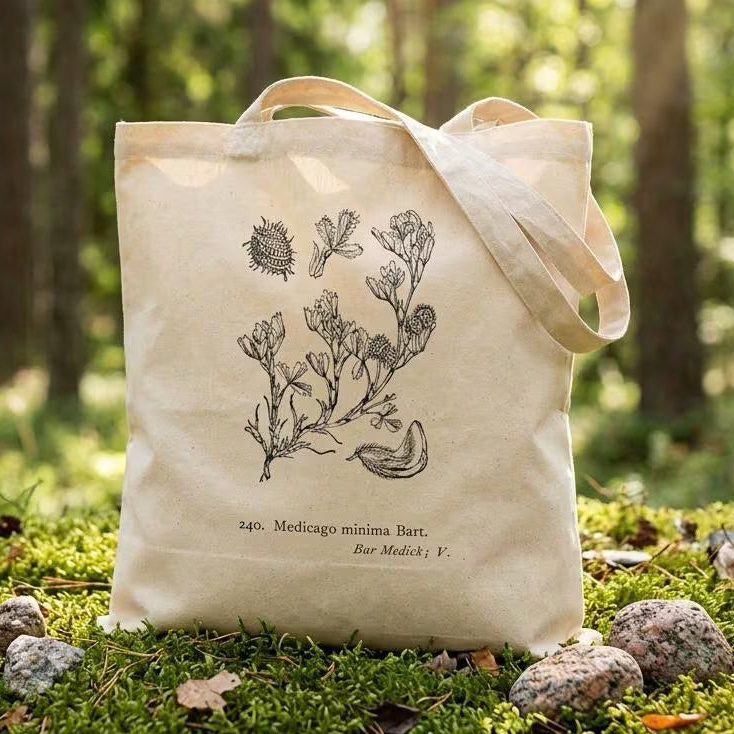 Botanisk Tygpåse, Medicago Minima, blomsterkonst