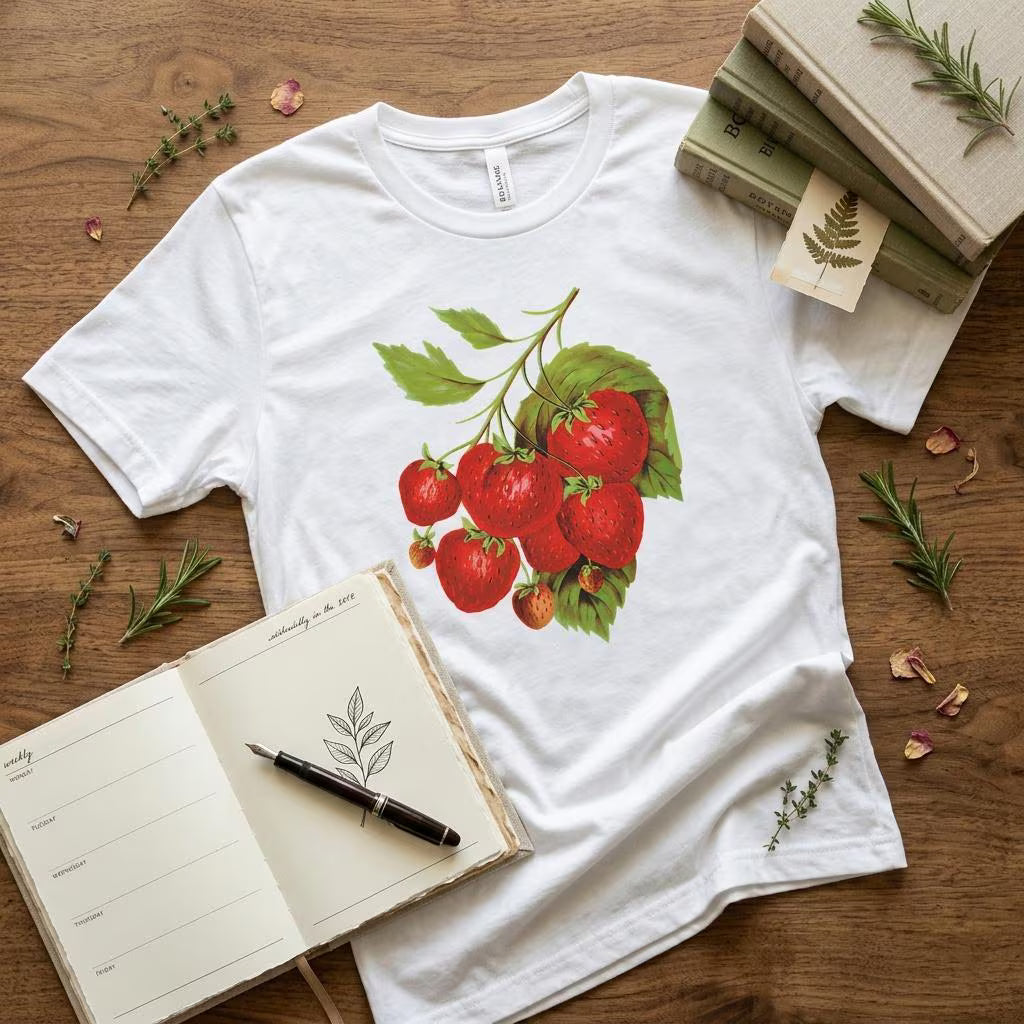 Vintage T-shirt, Botanisk blomsterkonst